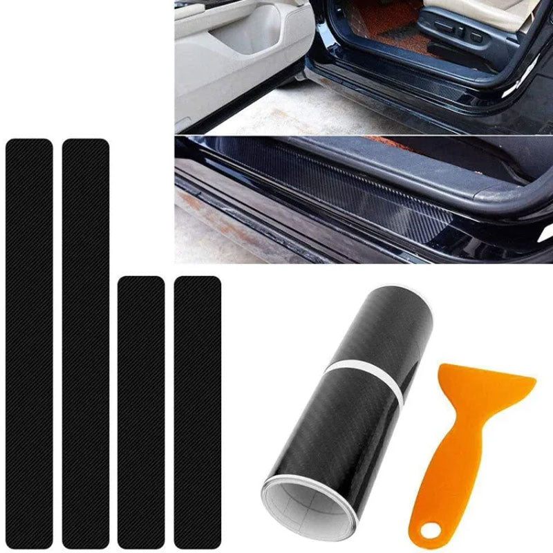 Carbon Car Door Sills Stickers